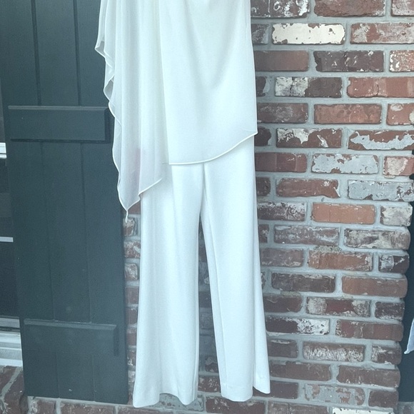 Halston Heritage White Jumpsuit with Flowing Silhouette - Picture 8 of 8